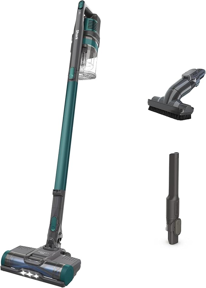 Shark Pet Pro Cordless Lightweight Stick Vacuum Cleaner Self Cleaning Brushroll 40 Min Run Removable Handheld XL Dust Cup Relax Green (Renewed)