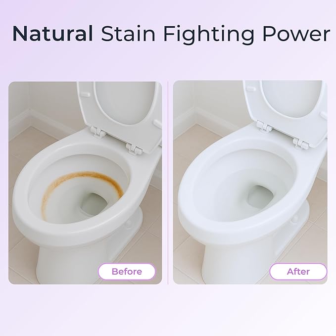 SplaShh 5 in 1 Foaming Toilet Bowl Cleaner 30 Powder Packets Fresh Citrus Scent No Harsh Chemicals Easy Clean Replaces Sprays Pods &amp Tablets Stain &amp Odor Remover Convenient Pouches