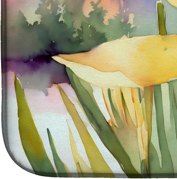 Caroline's Treasures DAC1689DDM New Mexico Yucca Flower in Watercolor Dish Drying Mat Absorbent Dish Drying Mat Pad for Kitchen Counter Dish Drainer Mat for Countertop 14 x 21 Multicolor