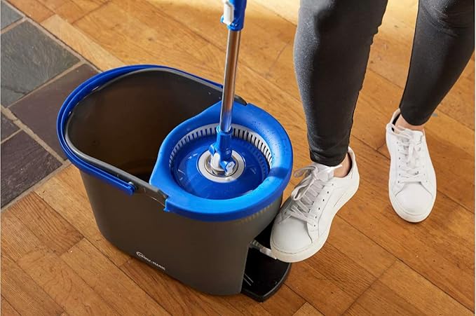 SIMPLI-MAGIC 79229 Spin Including 3 Mop Heads Regular Blue/Grey