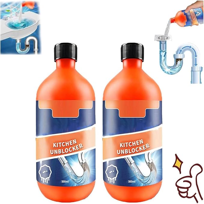 Pipeline Dredging Agent-Momeng Kitchen Unblockerle Powerful Pipe Dredge Agent Sink Drain Cleaner for Kitchen Toilet Pipeline Cleaning Tool Suitable for Various Pipes. (2pcs)