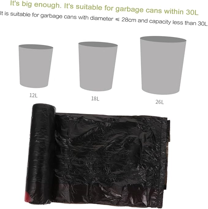 10 Packs Disposable Plastic Trash Bags with Handle Large Capacity Waste Containers for Bathroom Bedroom Office Garbage Organizer