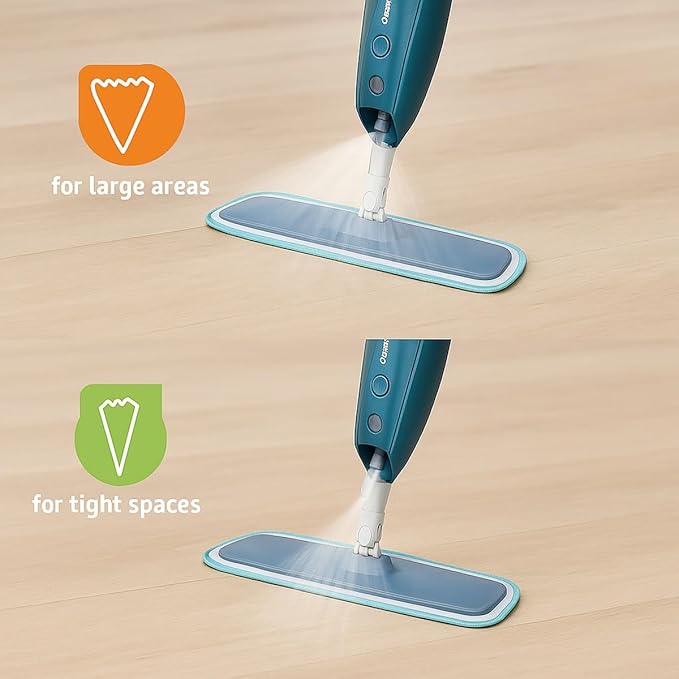 Spray Mop for Floor Cleaning – Microfiber Flat Mop with 2 Spray Modes 34 oz Refillable Bottle Ergonomic Handle Swivel Head for Hardwood Tile Laminate &amp Vinyl Floors