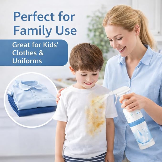 Clothing Emulsifier - Effective Stain Remover &amp Fabric Conditioner Gentle on Fabrics Suitable for Sensitive Skin Helps Dissolve Stains from Oil Sweat Food and More (2PCS)