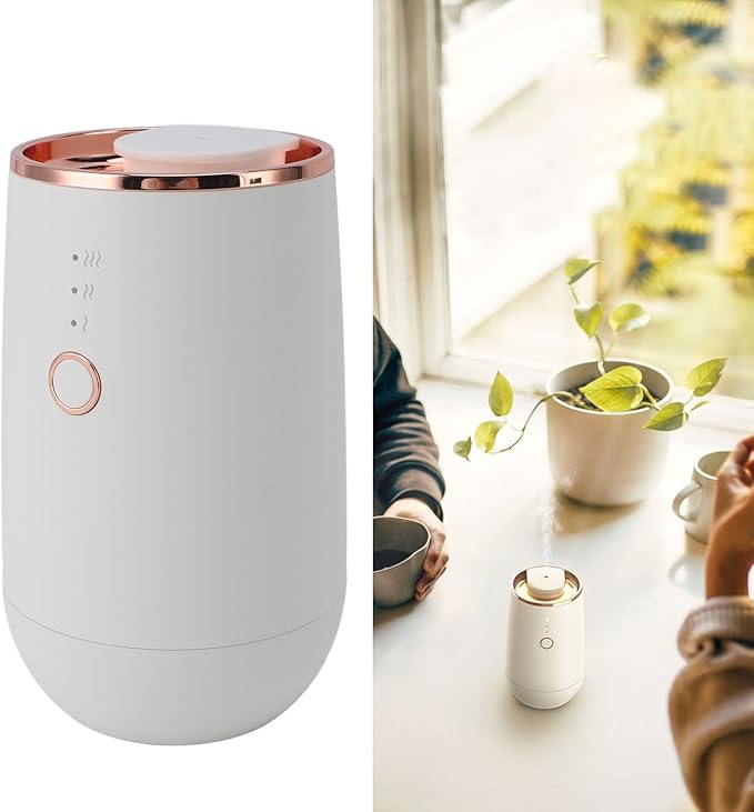 Smart Car Air Fresheners Desktop Aromatherapy Diffuser Mini Scent Air Machine for Home Room Cars Office (White)