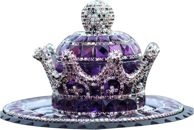 Crown-Shaped Car Air Freshener Diamond Car Ornaments with Anti-Slip Pad Interior Decoration for Home Office(Purple) Perfume Bottle Holder Ornament Air Freshener Cup Holder