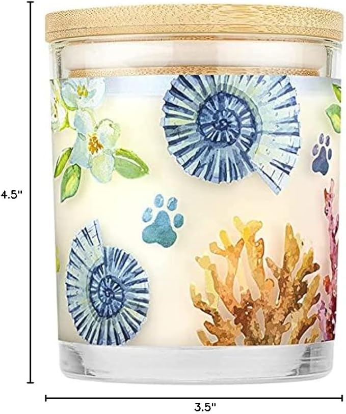 Pet House Candles Plant-Based Clean Burning Long Lasting Pet Friendly Candles for Home - Mediterranean Sea 2 Pack