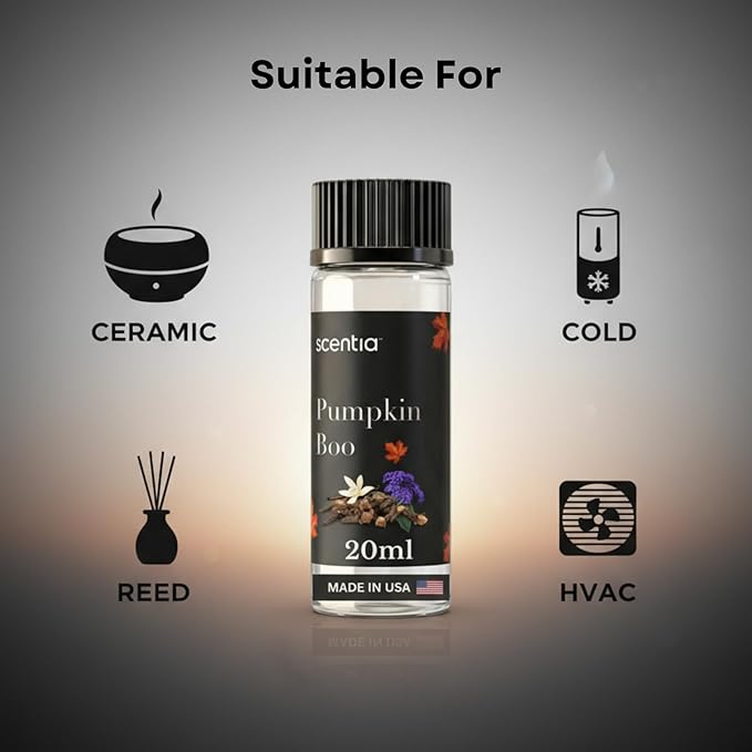 Scentia Pumpkin Vanilla Bakery Aromatherapy Diffuser Oil Collection – Essential Oil Blend for Candles Home &amp DIY Cozy Scents 3x20ml Discovery Set