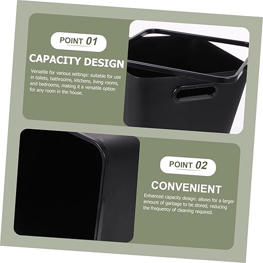 Zerodeko Trash Can Large Wastebasket Bin Lid Kitchen Bathroom Bedroom Office Waste Basket Plastic Garbage Can for Easy Sorting and Recycling