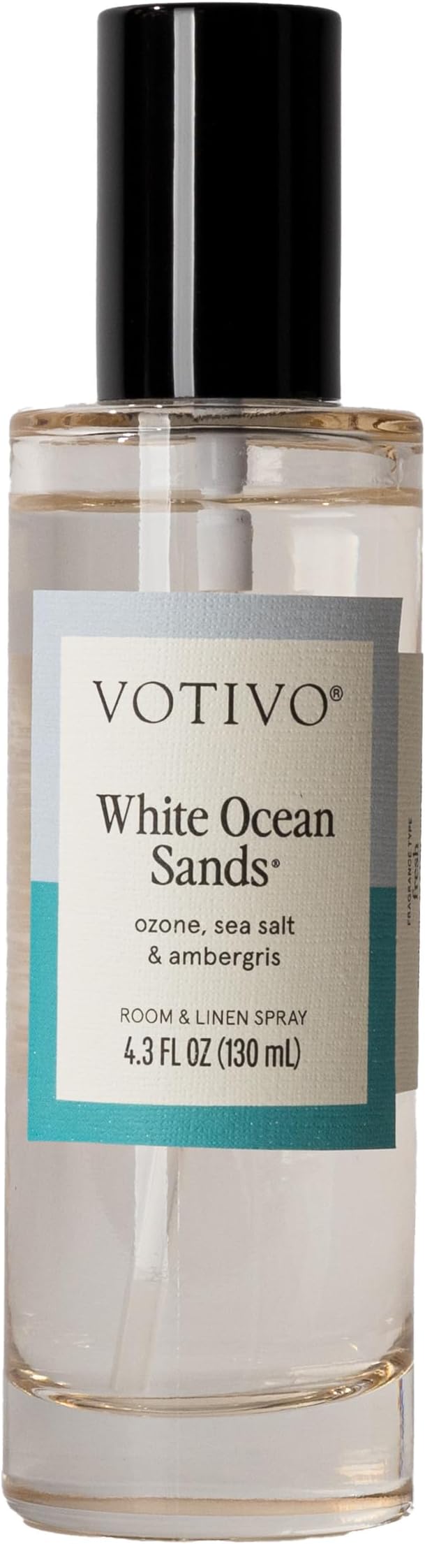 Votivo White Ocean Sands 4.3 oz Room &amp Linen Spray | Beach Scented Air Freshener for Linens &amp Living Areas | Premium Long Lasting Fragrance