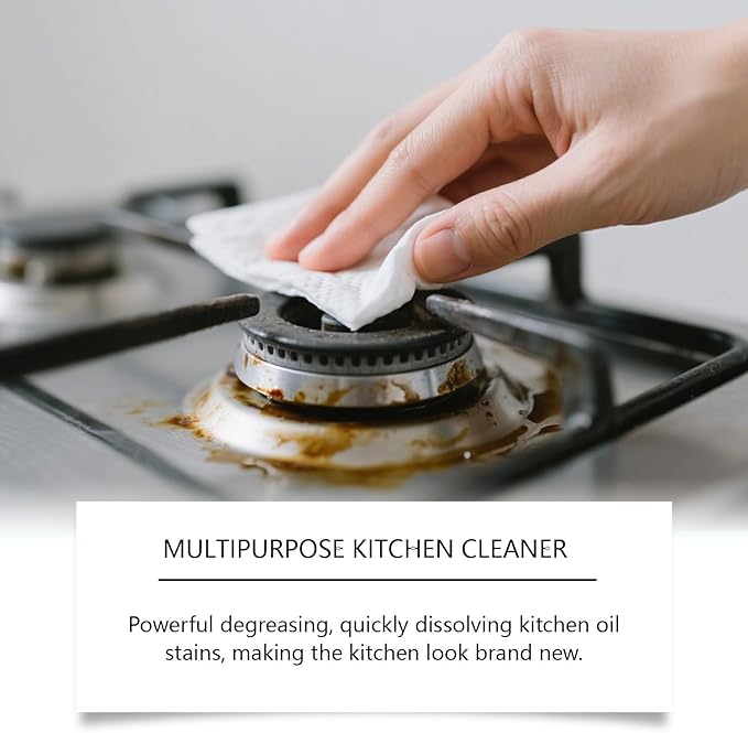 Multi-Surface Oil Stain Cleaner 300ml Spray Easy To Use Suitable For Kitchen Stove Household Cleaning(2pcs)