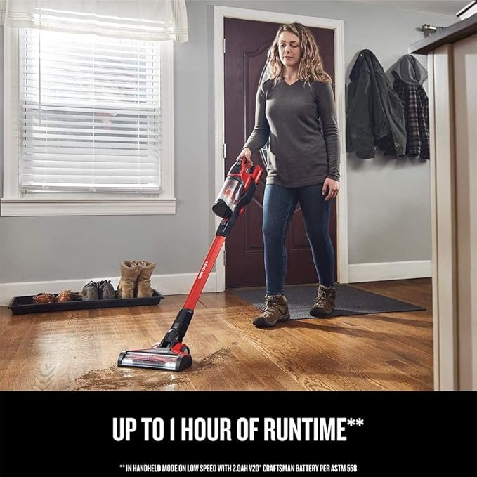 CRAFTSMAN V20 Cordless Stick Vacuum Kit Removable Battery Included (CMCVS001D1)