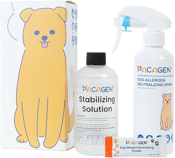 Pacagen Dog Allergen Neutralizing Spray for Humans - Perfect for Home Use Immediate Results Easy to Use and Pet Friendly - A Few Sprays Away from A Clear Day