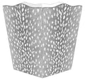 Marye-Kelley Grey Antelope Wastepaper Basket Neutral Animal PrintHandmade in The USA Wastebasket for Bedroom Bathroom Living Room Office Kitchen