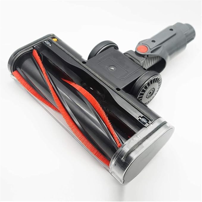 Motorized Carpet Electric Brush for Dyson Cordless V7 V8 V10 V11 Vacuum Motor Head with Powerful Suction Great for Rug (Color : Red with LED)