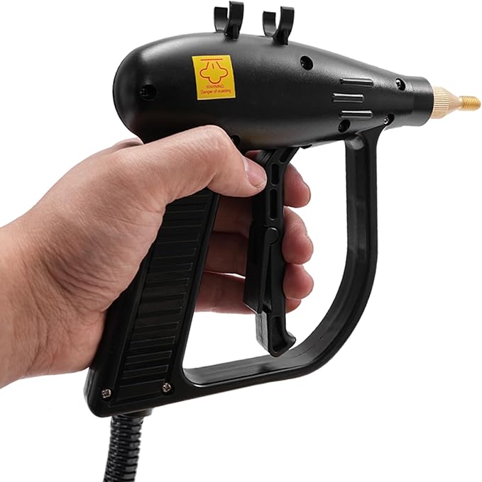 110V 2500W Portable Steam Cleaner High Temp High Pressure Compact Cleaning Machine Handheld Steam Cleaner with 3 Brushes for Home Kitchen Garage Garden (Yellow)