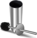 Stainless Steel Toilet Brush with Holder Set for Bathroom Storage and Organization Toilet Bowl Cleaner Brush and Holder (1 Silver)