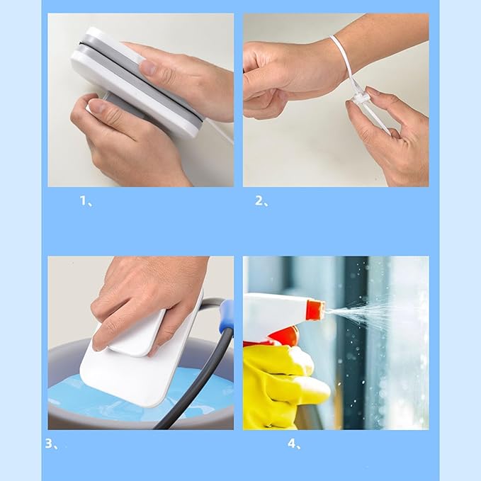 Magnetic Window Cleaner Double Sided Magnetic Window Cleaner Efficient Magnetic Window Brush Glass Wiper Cleaning Tools for High Rise Window