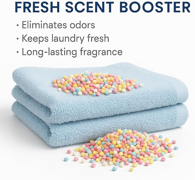 Fresh Scent Booster Laundry Beads Long-Lasting Fragrance Multi-Color Scented Beads for Clothes and Linens 5 Pounds Bulk Container