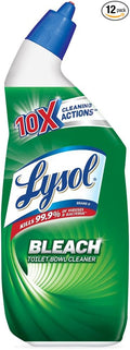 Lysol Power Toilet Bowl Cleaner Bleach 24oz Pack of 12