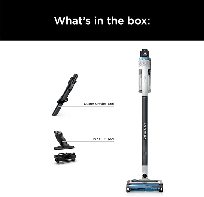 Shark Cordless Pro Vacuum with Clean Sense IQ and Odor Neutralizer PowerFins Plus Brushroll Includes Duster Crevice Tool Up to 40 Minute Runtime Without MultiFLEX IZ562H