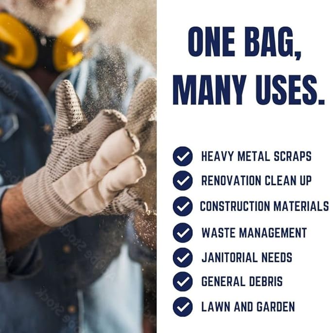 Plasticplace 40-45 Gallon Black Trash Bags 1.7 Mil 40x47 100 Count