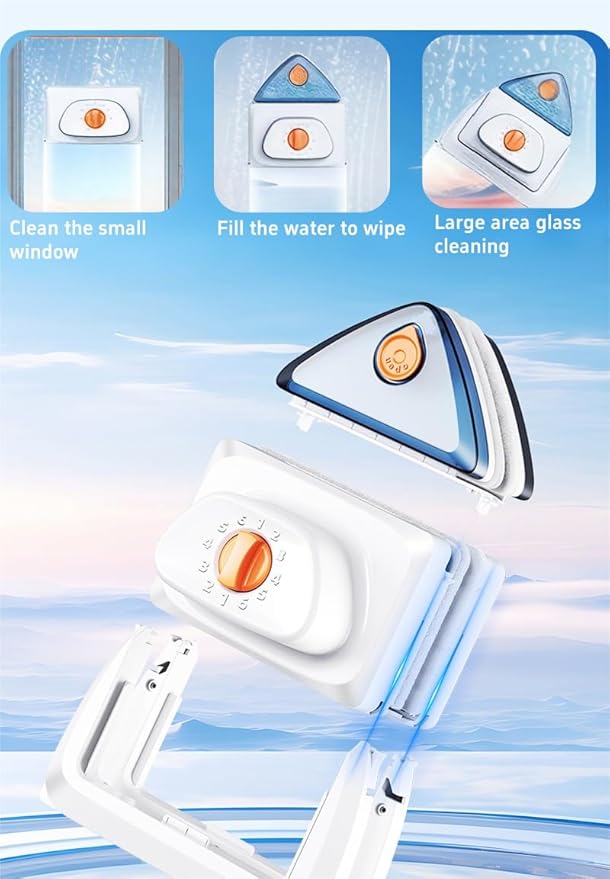Magnetic Window Cleaner Tool Double Sided Magnet Window Cleaner Fits Windows 0.12-1.18 ThickWindow Cleaner for Outside Windows &amp Windshields Window Washers for High Outside Windows