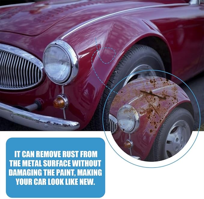 Car Rust &amp Iron Particle Remover Spray Fast Acting Heavy Duty Metal Cleaner Rust Remover Spray for Removing Rust and Iron Particles From Cars Tools Bolts &amp More Remover (2)