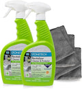 StoneTech Revitalizer Cleaner and Protector | Natural Stone Cleaner | Marble Quartz Granite Countertop Cleaner | 3-in-1 Cleans and Reseals | 2-Pack 24 oz Spray + Microfibers Citrus Scent