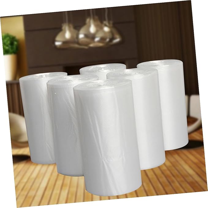 NUOBESTY 6 Rolls Thickened Plastic Trash Bags 45x50cm Sturdy Kitchen and Bathroom Garbage Bags for Home Small Trash Can Liners Multipurpose