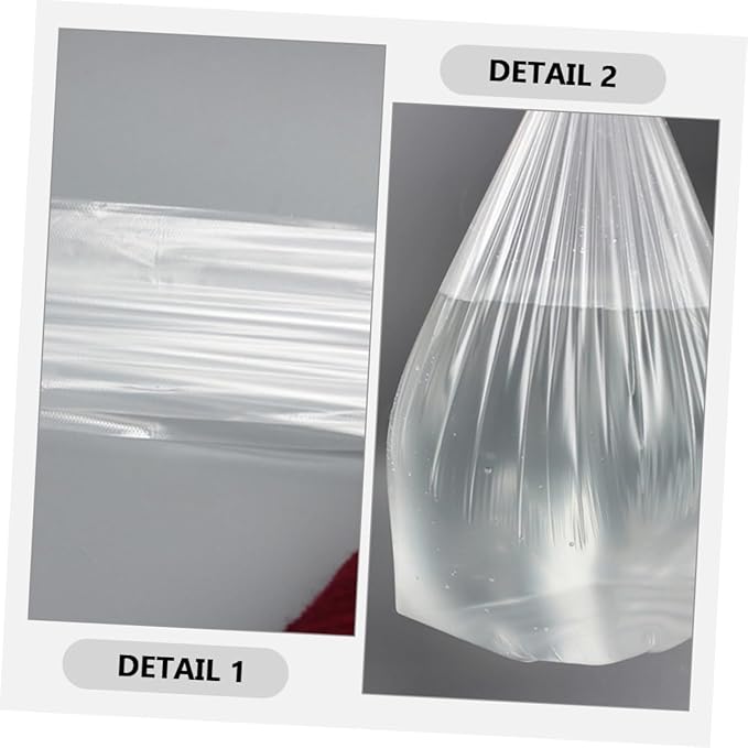 Thickened Disposable Trash Bags 6 Rolls (45x50cm 30 Bags Each) Plastic Wastebasket Liners for Bathroom Kitchen and Office Use