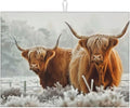 Highland Cow Dish Drying Mat 18x24 For Kitchen Counter Absorbent Microfiber Dishes Pad Dish Drainer Rack Mats Fast Dry Kitchen Accessories