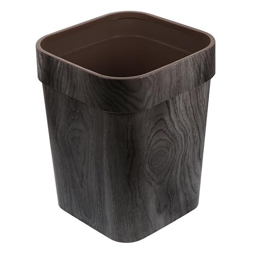Plastic Household Trash Can with Pressing Ring Non-Slip Bottom Garbage Bin for Bedroom and Dining Room Smooth Surface Wastebasket for Rubbish Storage and Home Use