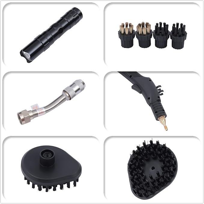Handheld High Pressure Steam Cleaner 5 Bar High Temperature Pressurized Steam Cleaner Cleaning System Automatic Pump Steamer Washer for Home Kitchen Floor Car Auto Patio Use (1 Style 1)