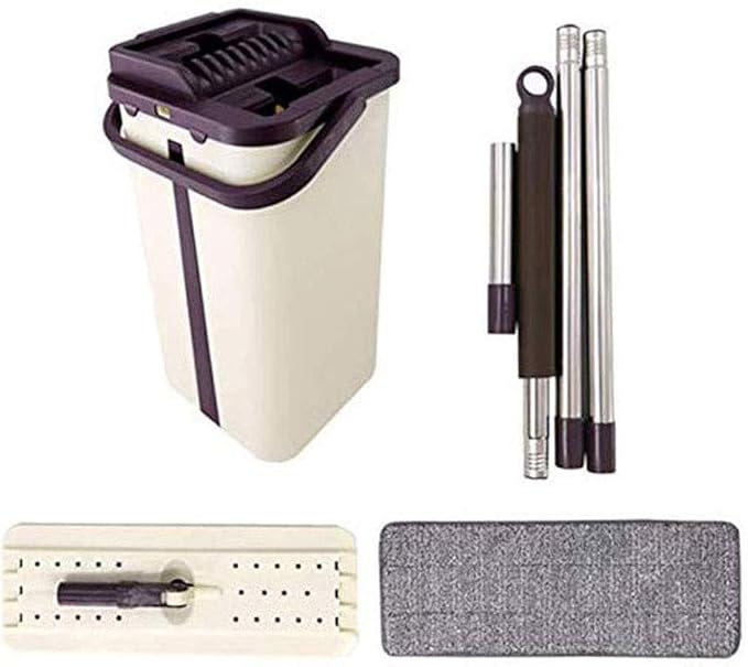 Rotating MopMop Flat Rotary Self Mop Flat Floor Mop with Reusable Pads 360 Degree Spin Dry and Wet Cleaning Mop for
