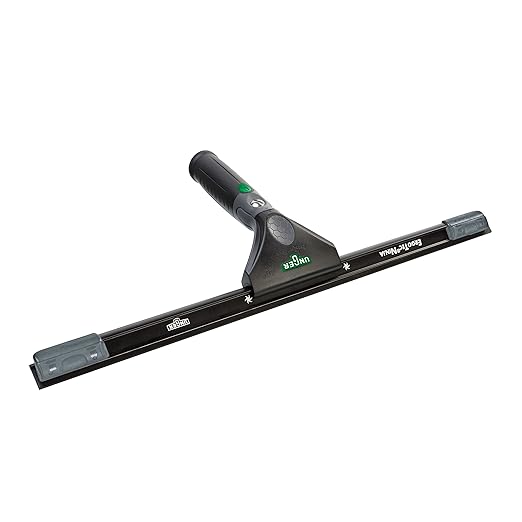 Unger Commercial ErgoTec Advanced Window Cleaning Ninja Kit 4-in-1 – Squeegee Scrubber Tool Holder Microfiber Cloth – Professional Indoor/Outdoor Window Cleaning Equipment WNK12
