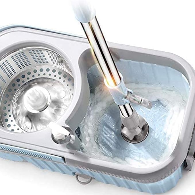 Drive Rotary Mop Household Lazy Stainless Steel Pole Automatic Hand Pressure Barrel