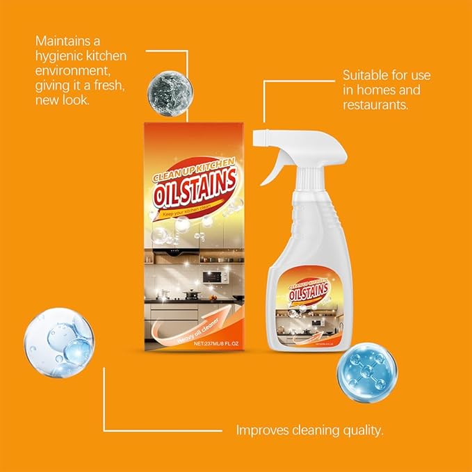 Heavy-Duty Kitchen Degreaser Foam Cleaner 2026 New Multifunctional Powerful Oven Cleaner Heavy Clean Up Kitchen Oil Stains Spray for Stove Counter Tops Range Hoods (2 Heavy)