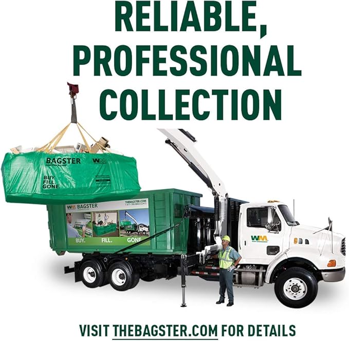 BAGSTER 3CUYD Dumpster in a Bag holds up to 3300 lb Green