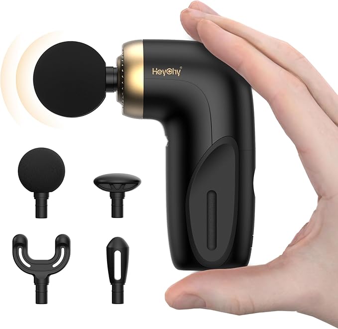 A1 Super Mini Massage Gun Percussion Deep Tissues Muscle Massager Travel Massage Gun Compact Sports Massager Portable Handheld Massager for Office Home Athletes(Black)