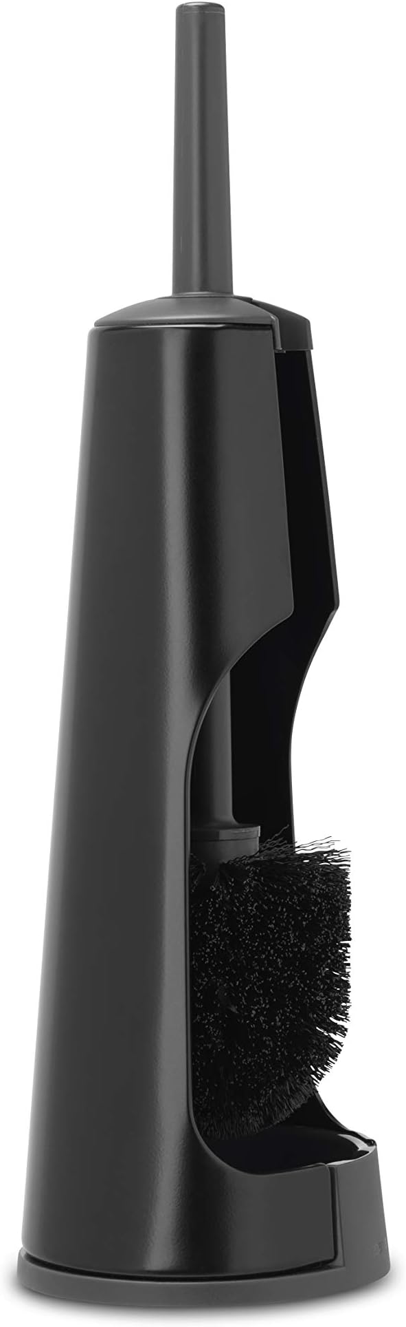 Brabantia ReNewToilet Brush &amp Holder Set (Matt Black) Free-Standing Non-Slip/Scratch Base Hygenic Discreet Toilet Bowl Cleaner (Pack of 2)