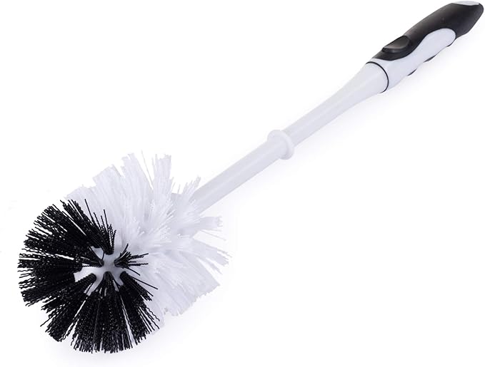 Fuller Brush Toilet Bowl Brush in Caddy Set – 16-Inch Long Handle – Heavy Duty Dome Tufted Bristles Rubberized Non-Slip Grip Bathroom Rim Trap Cleaner (Pack of 1)