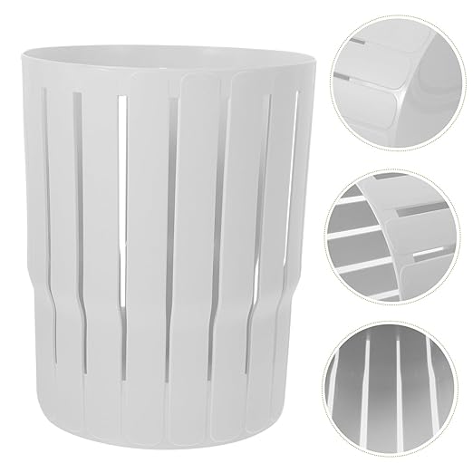 ABOOFAN Thick Hollow-Out Trash Can Small Waste Basket for Office Bathroom Kitchen Living Portable Lidless Recycle Bin Decorative Wastebasket for Home Use