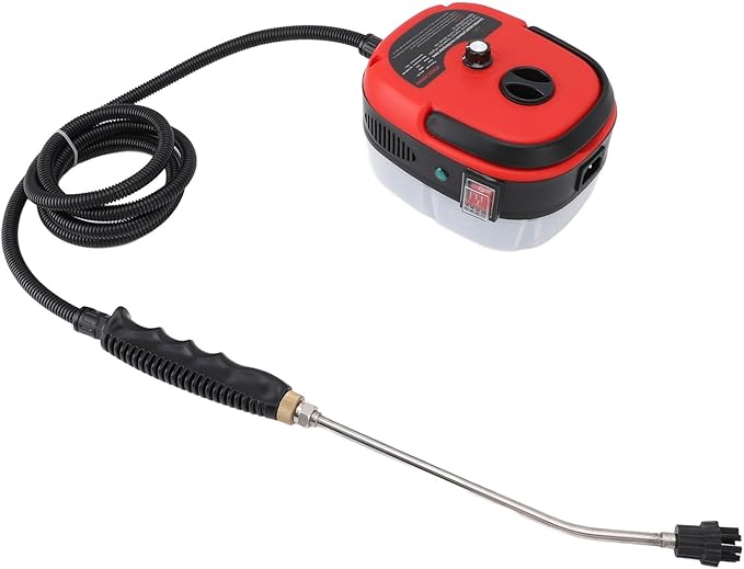 1500W Handheld Steam Cleaner Pressurized Steam Cleaning Machine with Brush Heads for Kitchen Furniture Bathroom Car (US Plug 110V)