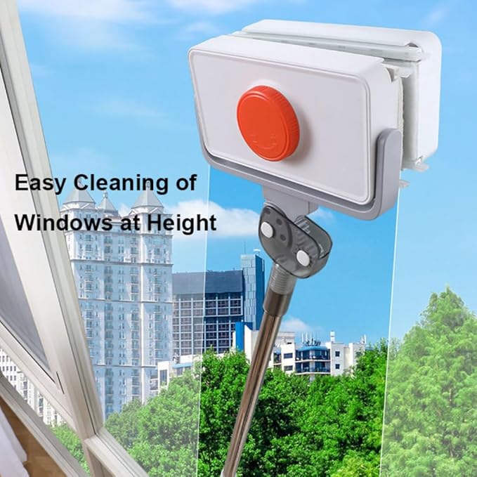 Generic Professional Magnetic Double Sided Window Cleaner with 90-120cm Telescopic Stick Adjustable Magnetic Force for 5-35mm Glass (Single/Double/Insulated)(8-35mm Portable)