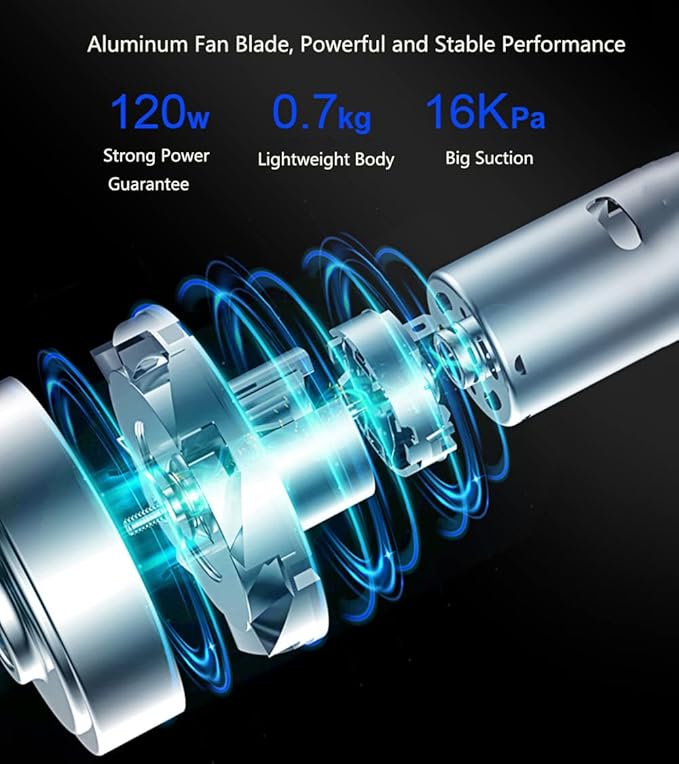 Cordless Wet Dry Vacuum Cleaner and Mop All in One Light Weight Powerful Stick Vacuum Cleaner and Mop One-Step Cleaning Rechargeable Upright Vacuum Cleaner for Home Hard Floor Pet Hair (W
