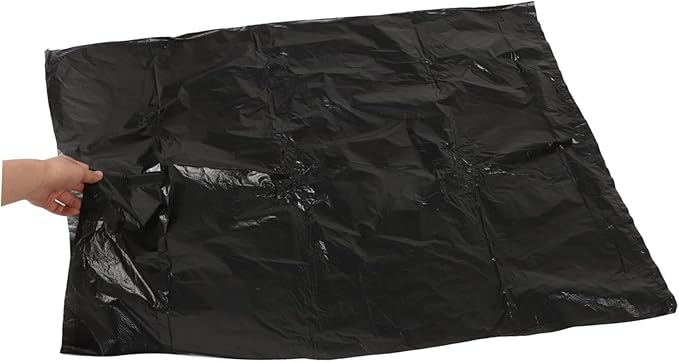 Mikinona 25pcs Thickened Garbage Bags Hdpe Tear-resistant Trash Bags for Bathroom Kitchen Home Wastebasket Liners and Leak-resistant Black Can Liners