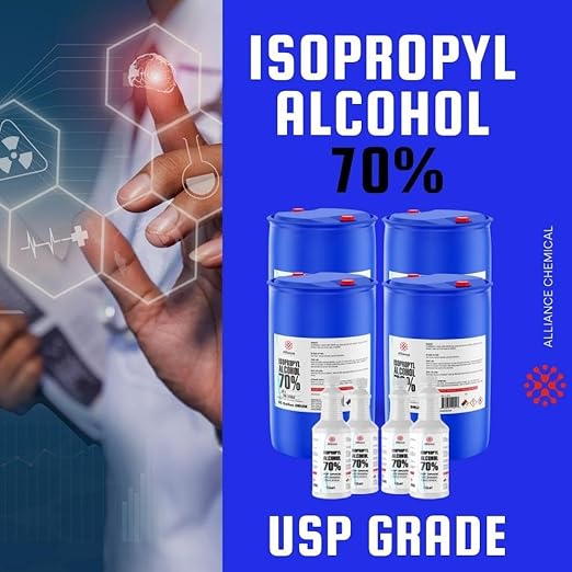 Isopropyl Alcohol (IPA) 70% - USP Grade - 5 Gallon Pail - Rubbing Alcohol 70 Percent - Alliance Chemical