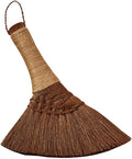 1Pc Natural Straw Whisk Broom Small Hand Broom with Ergonomic Shape for Multi-Surface Cleaning Mini Fireplace Sweeper Brush for Indoor oOutdoor Desktop Sofa Cleaning Use