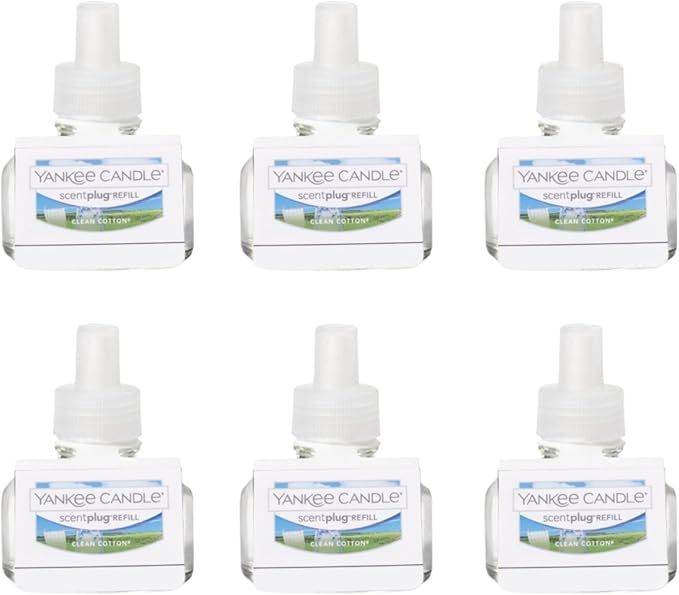 Yankee Candle Scent Plug Refill Clean Cotton (Pack of 6)